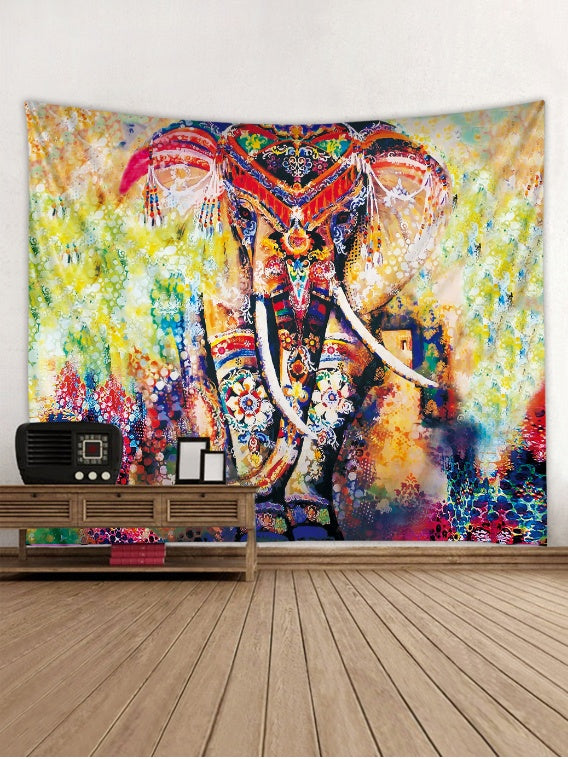 KTX-568915 Elephant Wall Tapestry - Available in Various Sizes: 150x100cm, 150x130cm, and 150x230cm