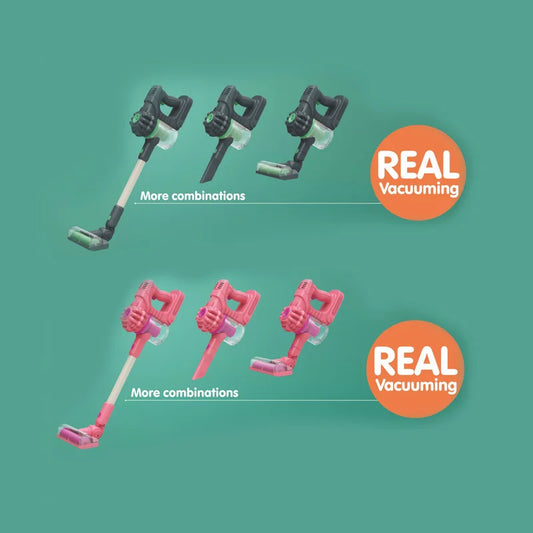 KTX-569043 Electric Combing Chores Game Vacuum Cleaner Toy for Kids Ages 2-7, Interactive Cleaning Tool