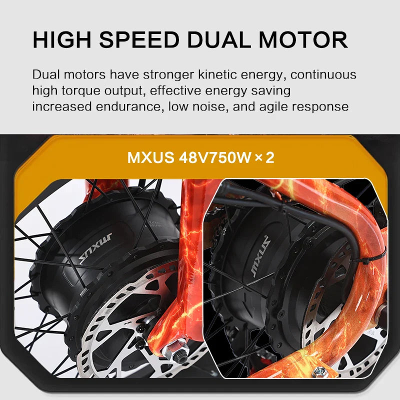 KTX-569683 48V 750W Electric Bike with 26Ah Battery | High-Speed Commuter & Off-Road Capability