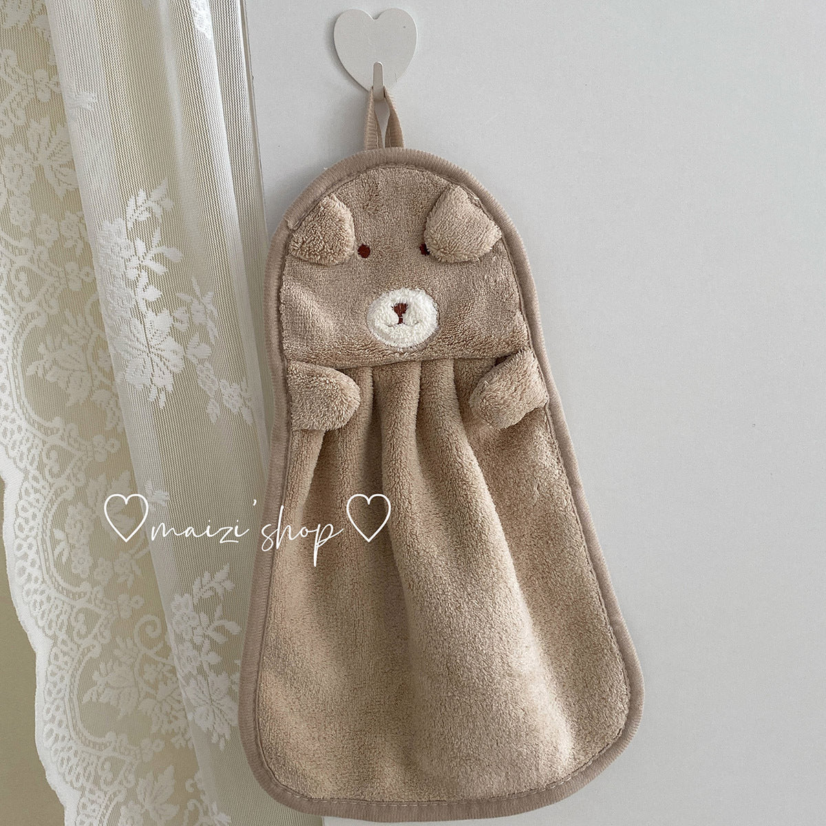 KTX-569939 Cute Coral Fleece Absorbent Face Towels for Kids - Little Bear, Ducks, Penguins & More