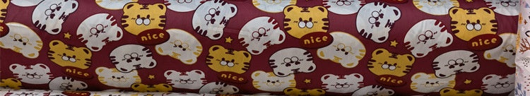 KTX-570195 Cartoon Panda and Tiger 100% Cotton Twill Fabric - 160cm Wide
