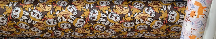 KTX-570195 Cartoon Panda and Tiger 100% Cotton Twill Fabric - 160cm Wide