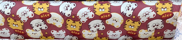 KTX-570195 Cartoon Panda and Tiger 100% Cotton Twill Fabric - 160cm Wide