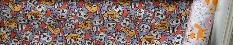 KTX-570195 Cartoon Panda and Tiger 100% Cotton Twill Fabric - 160cm Wide