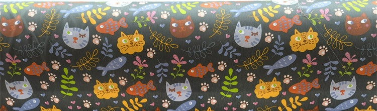KTX-570195 Cartoon Panda and Tiger 100% Cotton Twill Fabric - 160cm Wide