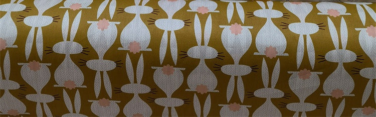 KTX-570195 Cartoon Panda and Tiger 100% Cotton Twill Fabric - 160cm Wide