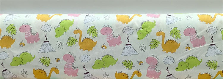 KTX-570195 Cartoon Panda and Tiger 100% Cotton Twill Fabric - 160cm Wide