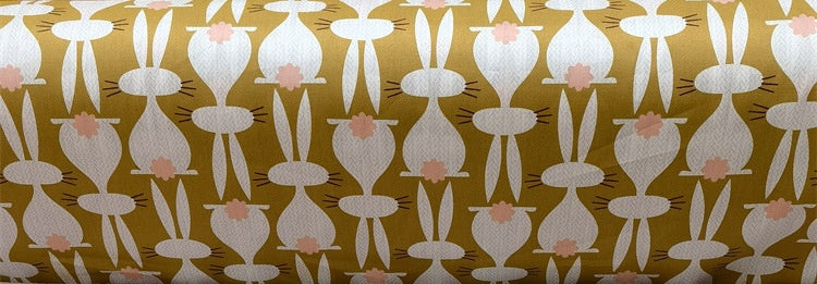 KTX-570195 Cartoon Panda and Tiger 100% Cotton Twill Fabric - 160cm Wide