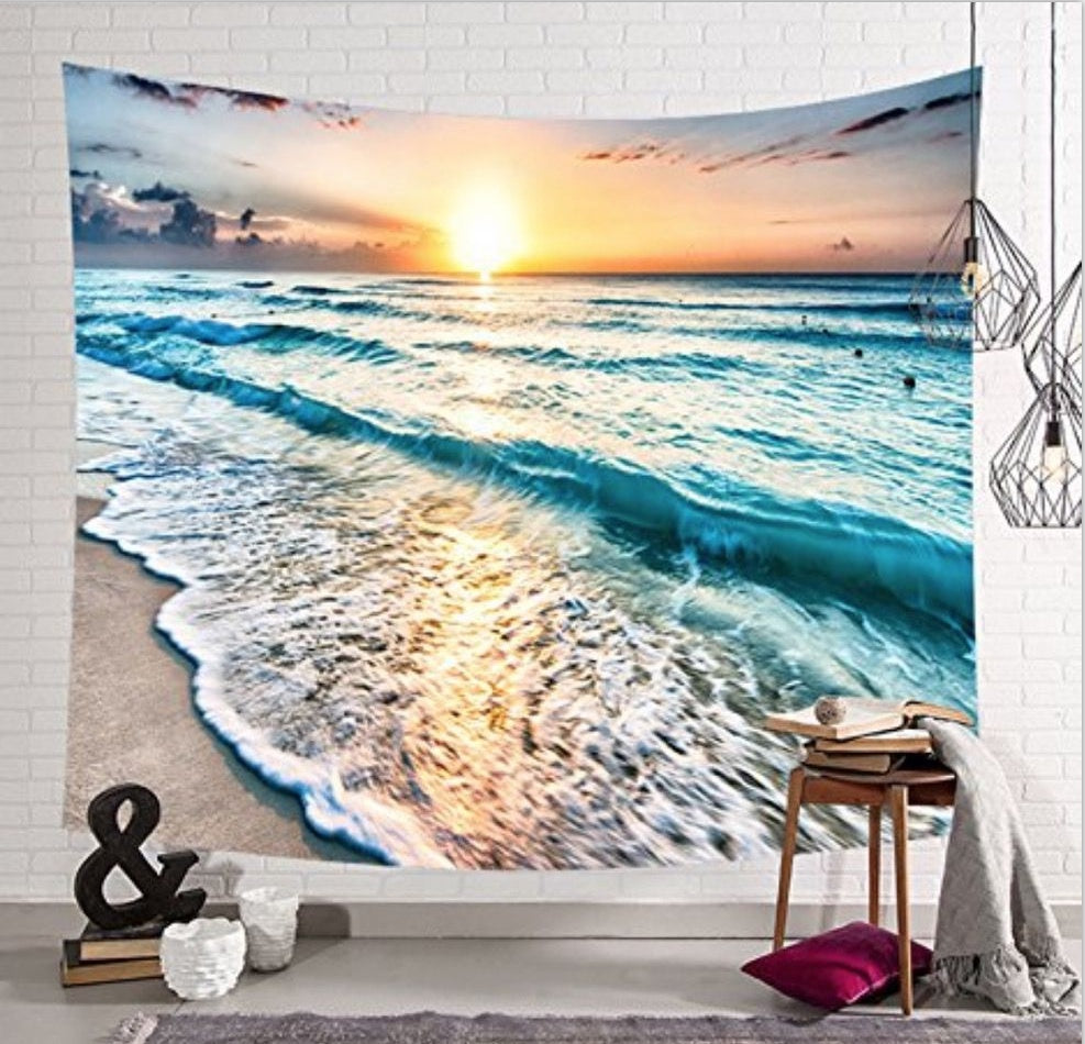 KTX-571219 Wall-Mounted Tapestry for Home Decoration - Versatile Nylon and Polyester Blanket, Tablecloth, Yoga Mat, Beach Towel