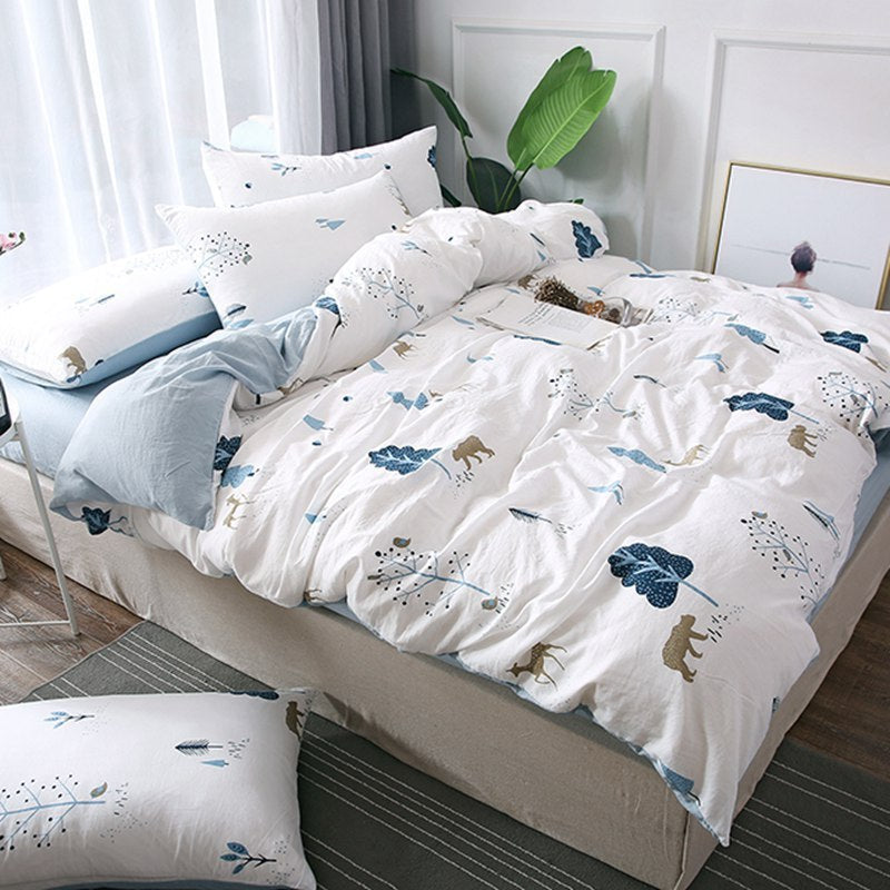 KTX-571347 Air-Conditioned Double Quilt in Washed Cotton with Polyester Filling for Summer Comfort