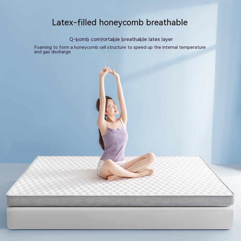 KTX-571667 Memory Foam Latex Mattress with Upgraded Lamb Fleece Cover, 10cm Thickness, Available in White and Grey
