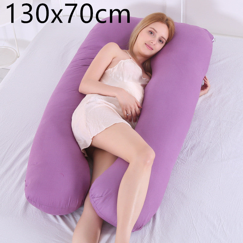 KTX-572435 Pregnancy and Maternity Body Pillow with Removable Cotton Cover, Rectangular Design, 80-140 cm, Soft 7D Cotton Filling