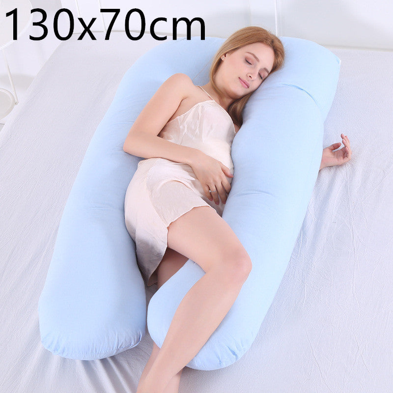KTX-572435 Pregnancy and Maternity Body Pillow with Removable Cotton Cover, Rectangular Design, 80-140 cm, Soft 7D Cotton Filling