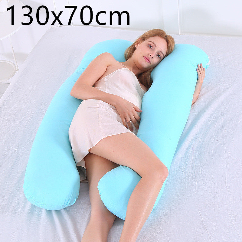 KTX-572435 Pregnancy and Maternity Body Pillow with Removable Cotton Cover, Rectangular Design, 80-140 cm, Soft 7D Cotton Filling