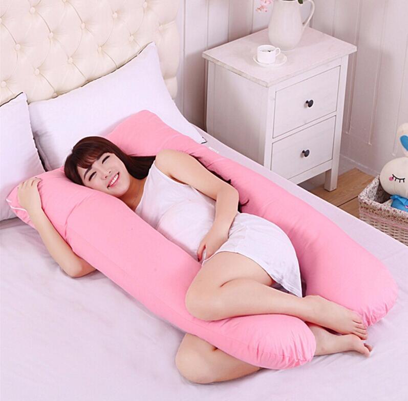 KTX-572435 Pregnancy and Maternity Body Pillow with Removable Cotton Cover, Rectangular Design, 80-140 cm, Soft 7D Cotton Filling