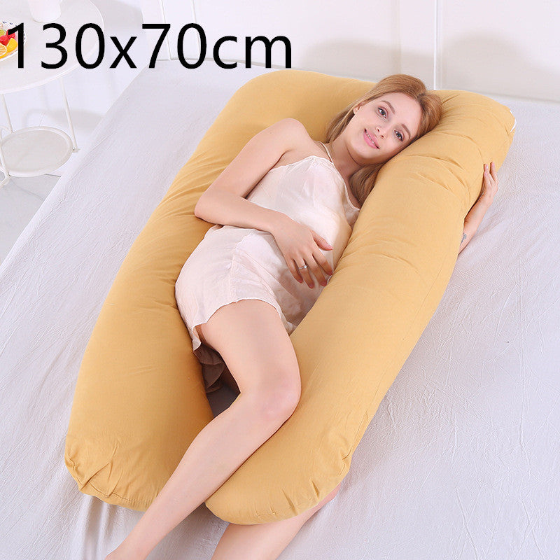 KTX-572435 Pregnancy and Maternity Body Pillow with Removable Cotton Cover, Rectangular Design, 80-140 cm, Soft 7D Cotton Filling