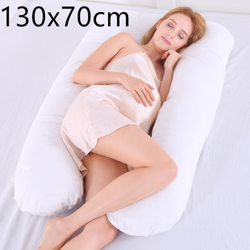KTX-572435 Pregnancy and Maternity Body Pillow with Removable Cotton Cover, Rectangular Design, 80-140 cm, Soft 7D Cotton Filling