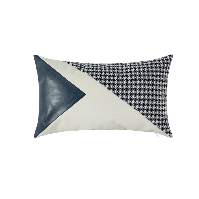 KTX-573715 Modern Plain PU Leather Cushion Cover for Living Room Décor