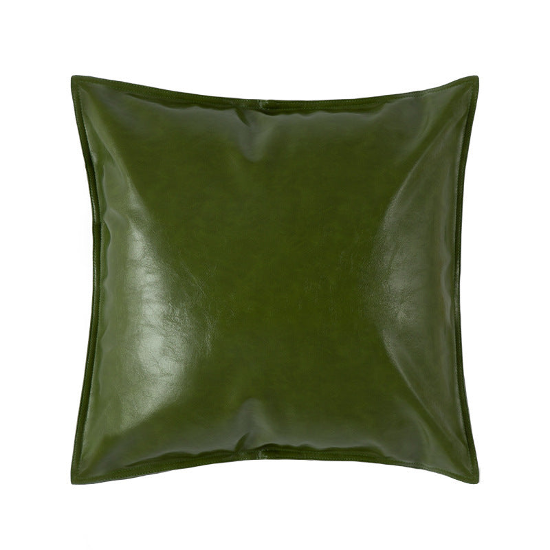 KTX-573715 Modern Plain PU Leather Cushion Cover for Living Room Décor