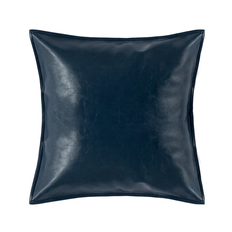 KTX-573715 Modern Plain PU Leather Cushion Cover for Living Room Décor