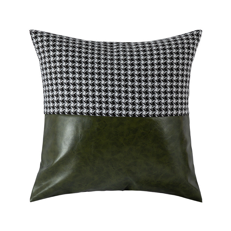 KTX-573715 Modern Plain PU Leather Cushion Cover for Living Room Décor