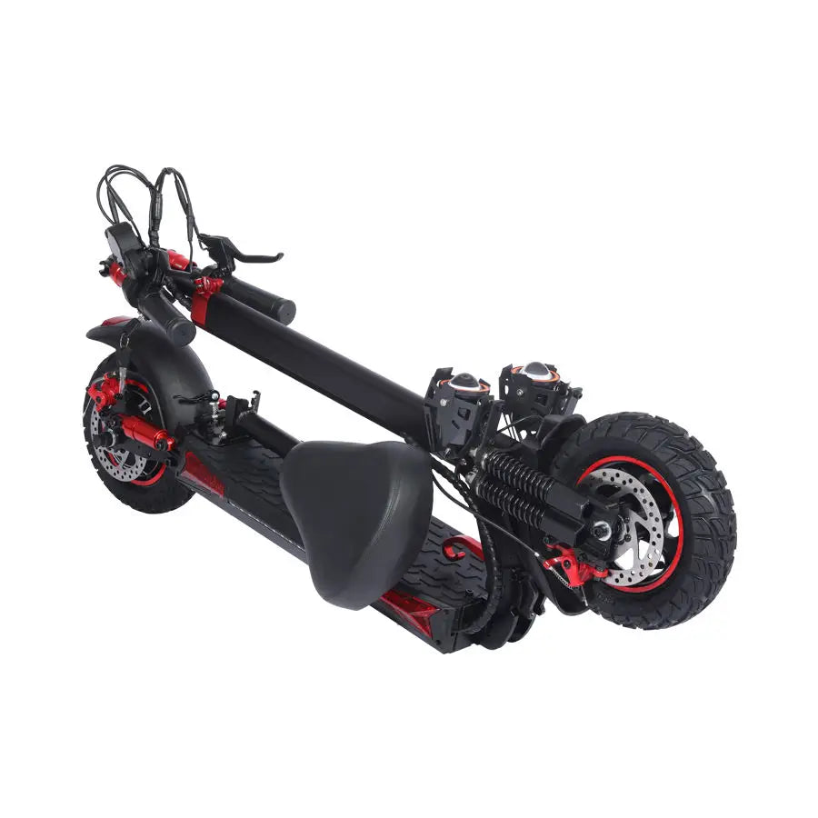 KTX-574163 Foldable Electric Scooter, 60km Range, 41-50km/h Max Speed, 800W Brushless Motor, 10-inch Off-road Tires, Aluminum Frame