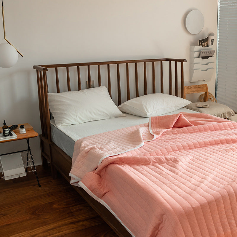 KTX-575123 Japanese Pure Cotton Summer Quilt in Various Striped Designs for Air Conditioning and Warm Nights