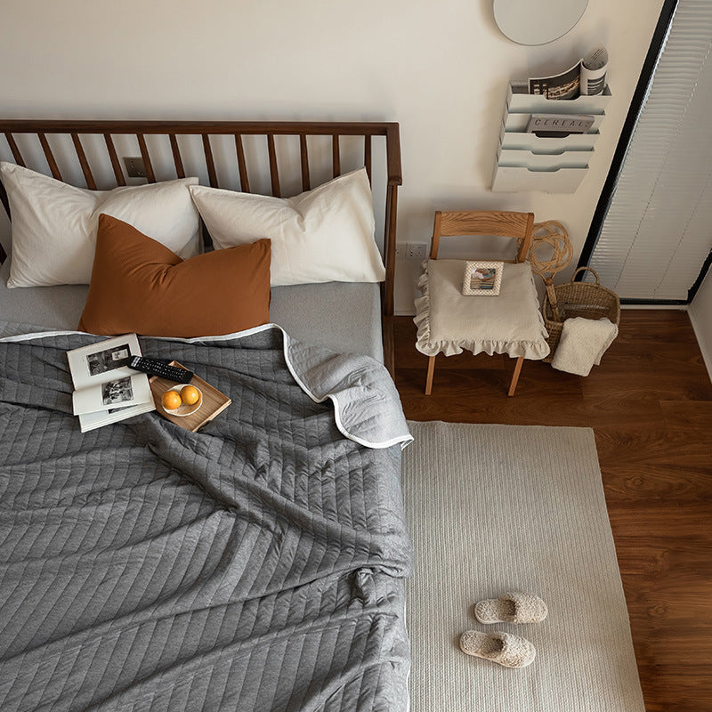 KTX-575123 Japanese Pure Cotton Summer Quilt in Various Striped Designs for Air Conditioning and Warm Nights