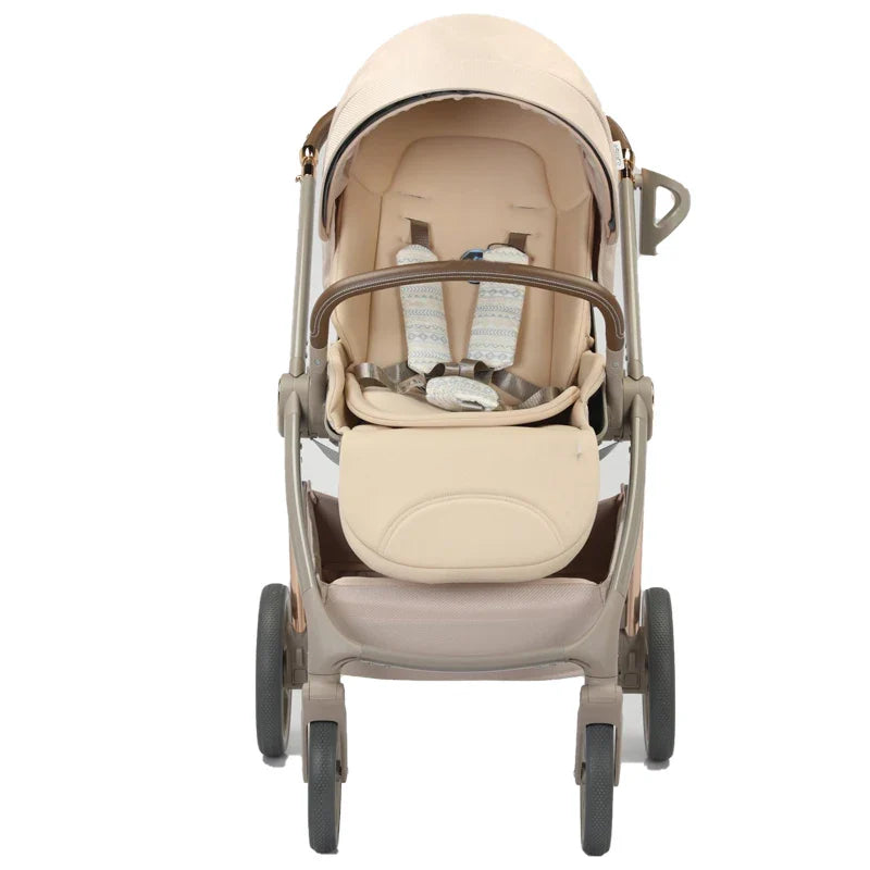 KTX-576147 Foldable 3-in-1 Baby Stroller with Double Directional Steering and Large Storage Basket