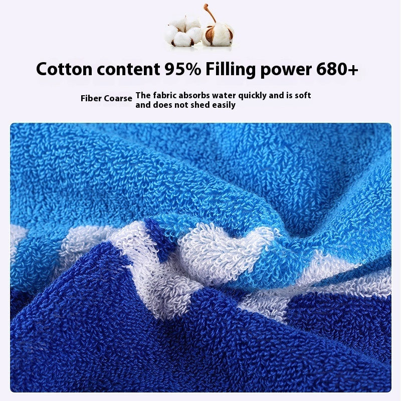 KTX-577683 Cotton Sports Towel for Table Tennis and Ball Games - Sweat-Absorbing, Blue