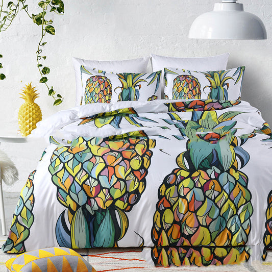 KTX-579411 Three-Piece Home Textile Set - Quilt and Pillow Covers for US Twin, Queen, and King Sizes