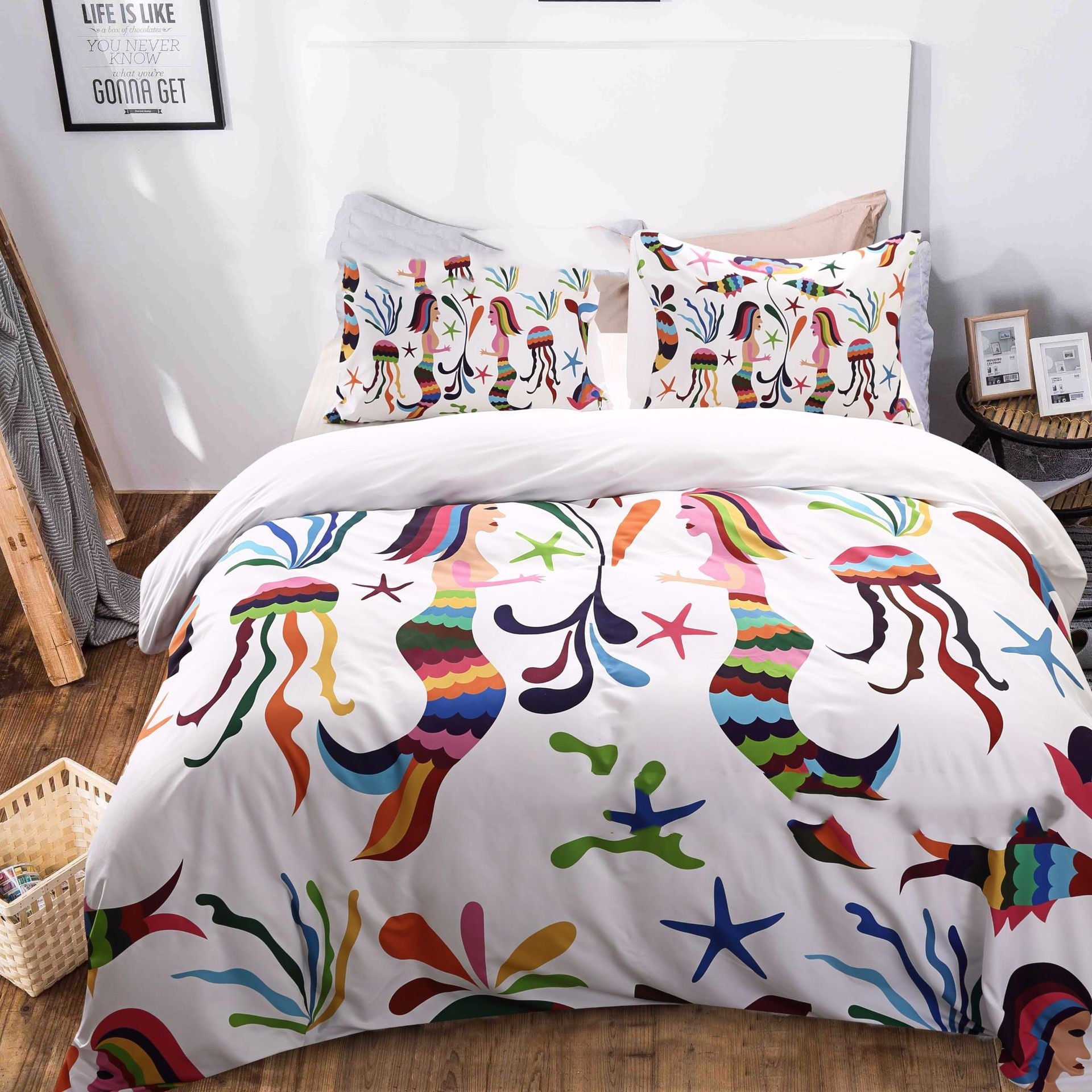 KTX-579411 Three-Piece Home Textile Set - Quilt and Pillow Covers for US Twin, Queen, and King Sizes