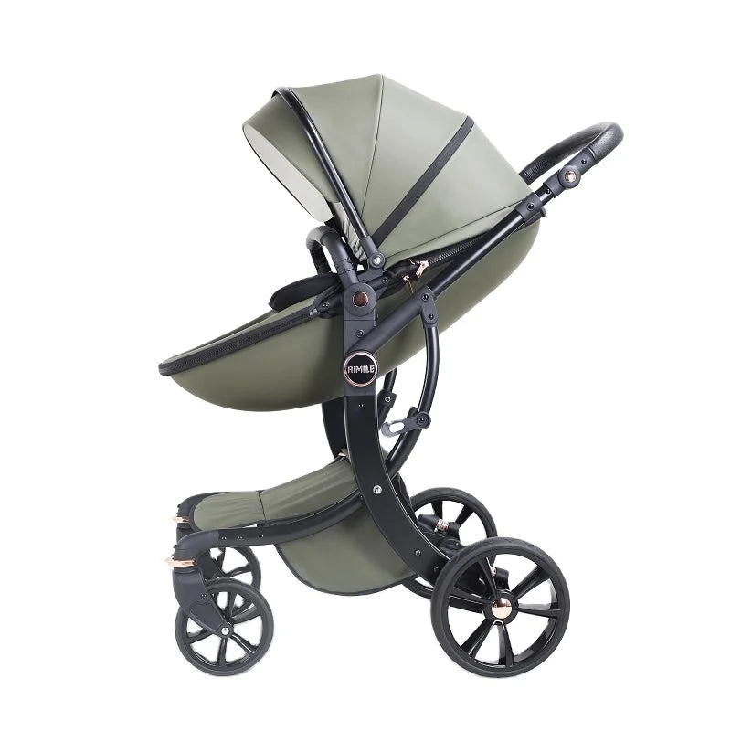 KTX-579603 Foldable Baby Stroller with Bassinet for Travel, Compact Design and Easy Transport