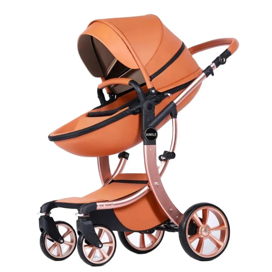 KTX-579603 Foldable Baby Stroller with Bassinet for Travel, Compact Design and Easy Transport