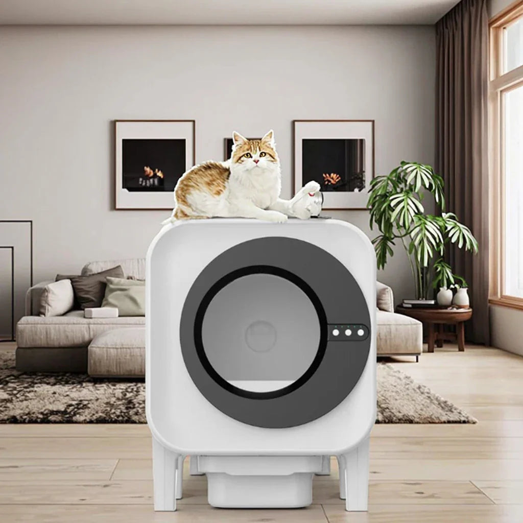 KTX-579859 Automatic Self-Cleaning Cat Litter Box with Air Purifier and Spacious Enclosed Design