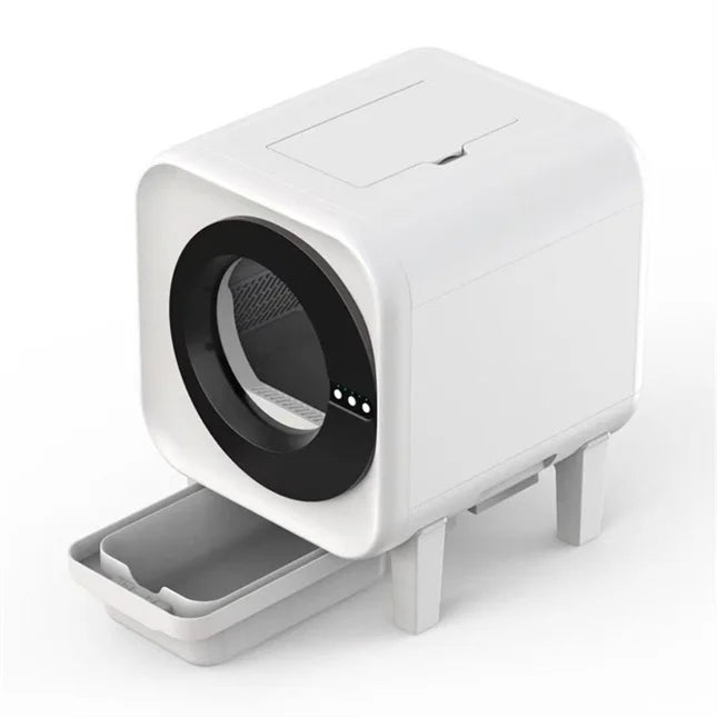 KTX-579859 Automatic Self-Cleaning Cat Litter Box with Air Purifier and Spacious Enclosed Design