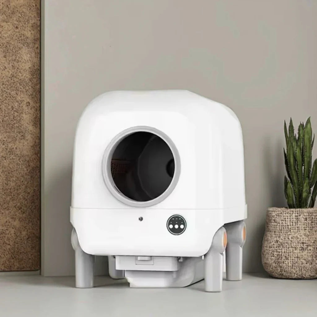 KTX-581011 Automatic XL Cat Litter Box with WiFi Control and Easy Clean Design, Stainless Steel and Plastic Construction