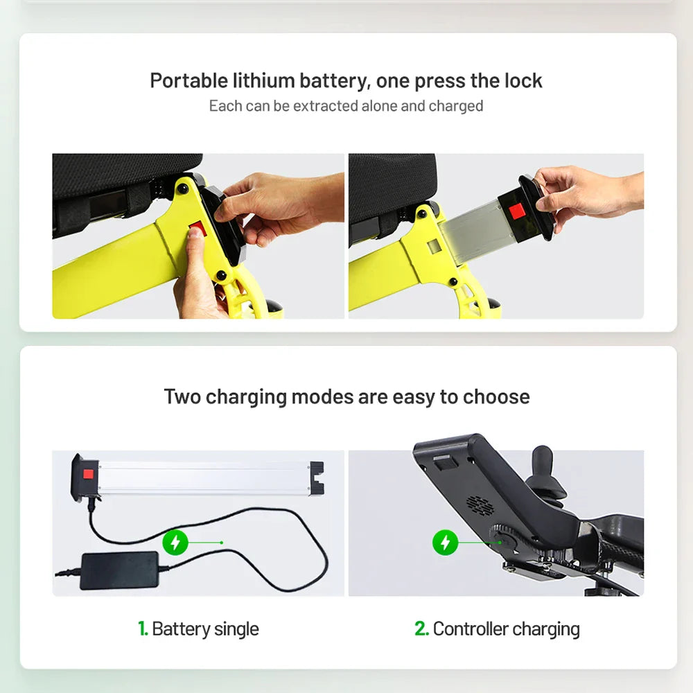 KTX-581587 Heavy Duty Portable Electric Wheelchair with Big Wheels for Disabled Users