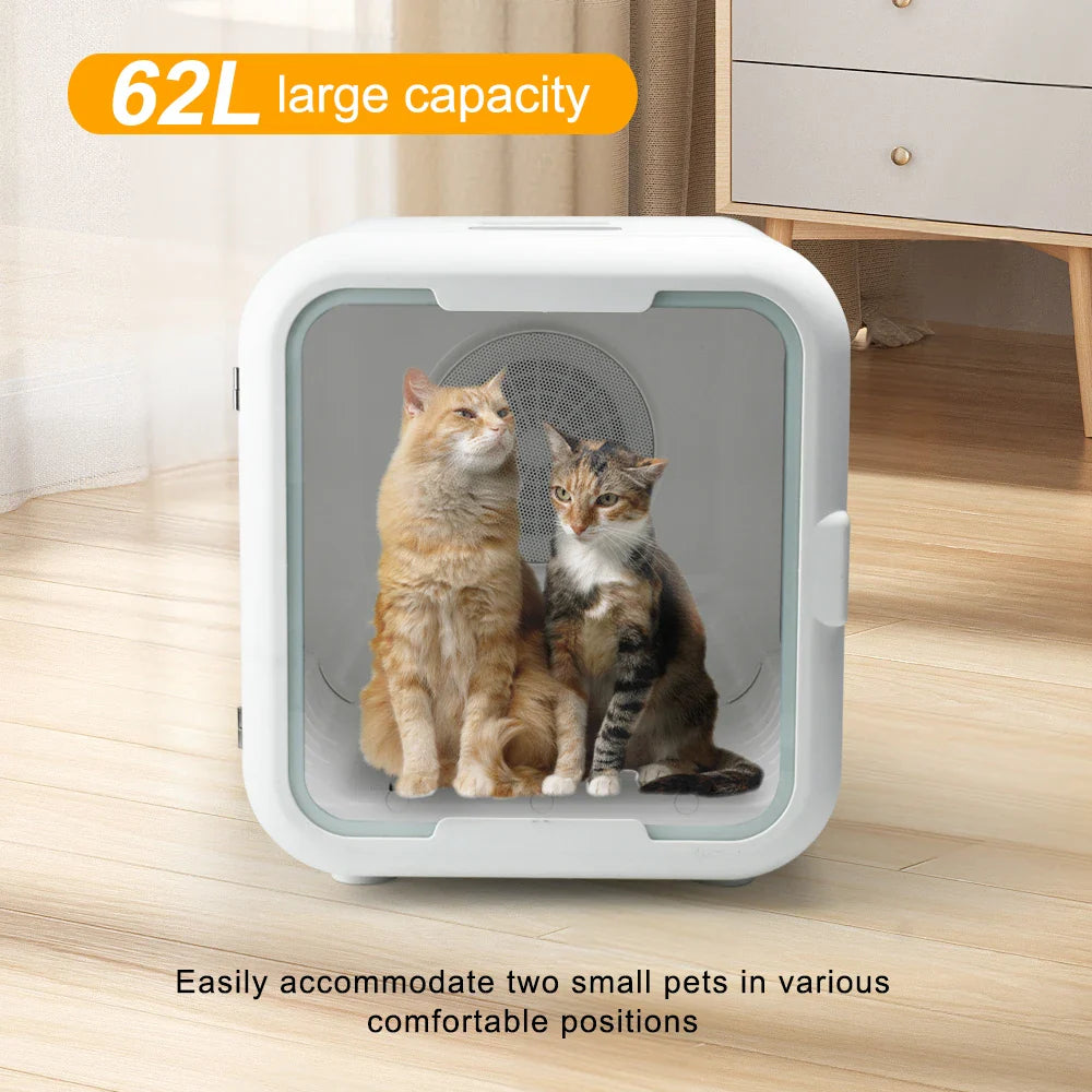 KTX-581971 Eco-Friendly Automatic Pet Hair Dryer Box for Dogs and Cats - Low Noise Design, Suitable for Small Animals