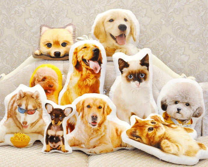 KTX-582035 Customizable Cute Pet Pillow with Super Soft Crystal Material and 7D Vacuum PP Cotton Filling