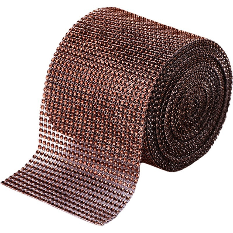 KTX-582547 Hollow Netty Diamond Bridal Bouquet Jewelry Decoration with Steel Drill Snowflake Accents