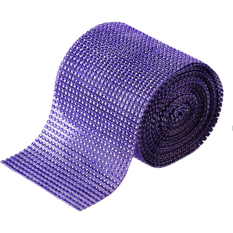 KTX-582547 Hollow Netty Diamond Bridal Bouquet Jewelry Decoration with Steel Drill Snowflake Accents