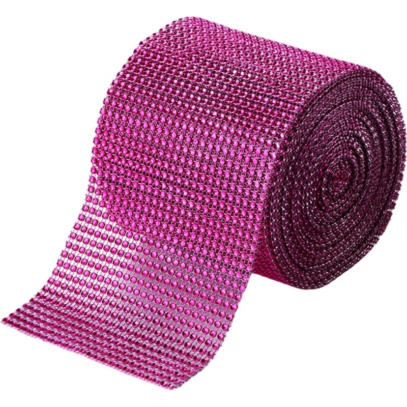 KTX-582547 Hollow Netty Diamond Bridal Bouquet Jewelry Decoration with Steel Drill Snowflake Accents