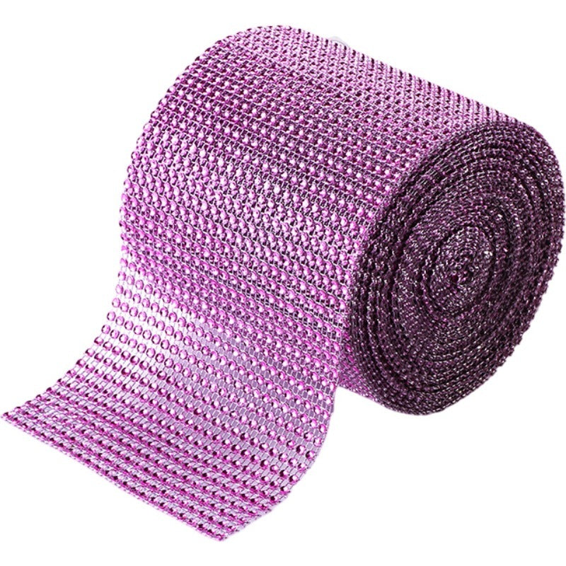 KTX-582547 Hollow Netty Diamond Bridal Bouquet Jewelry Decoration with Steel Drill Snowflake Accents