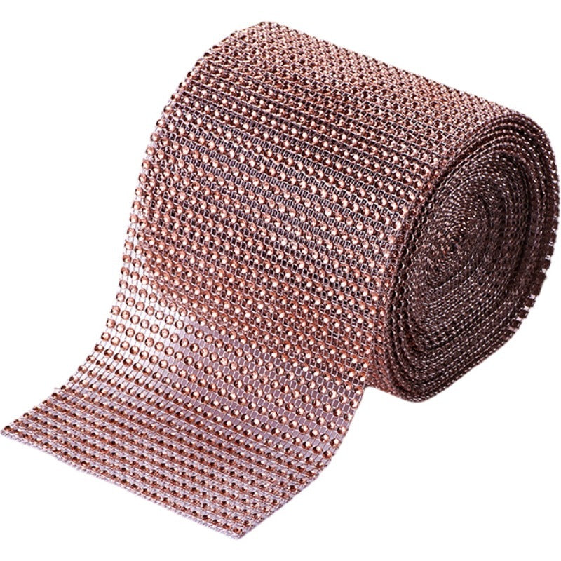 KTX-582547 Hollow Netty Diamond Bridal Bouquet Jewelry Decoration with Steel Drill Snowflake Accents