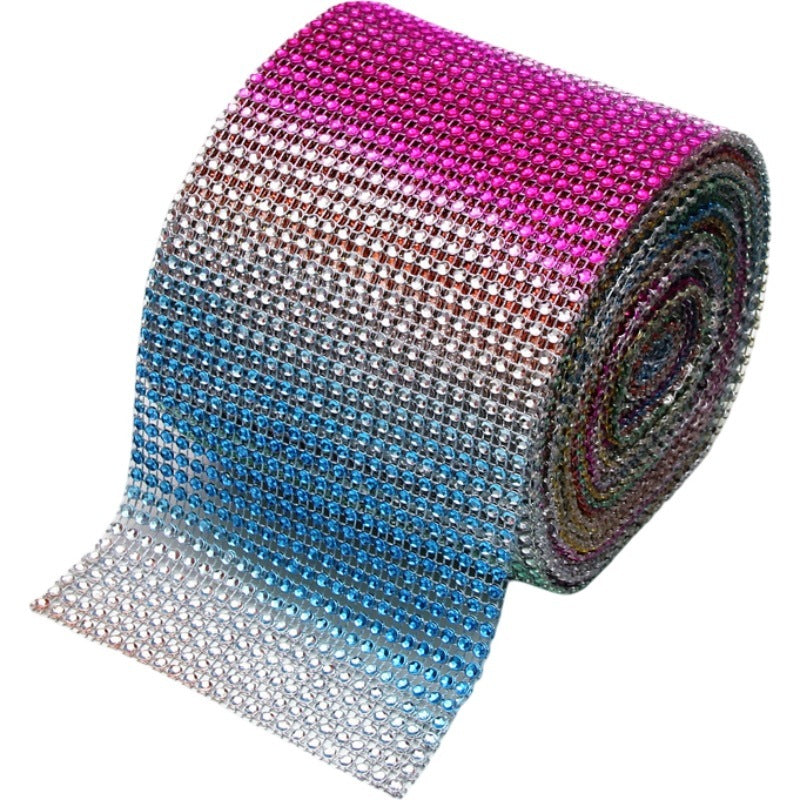 KTX-582547 Hollow Netty Diamond Bridal Bouquet Jewelry Decoration with Steel Drill Snowflake Accents