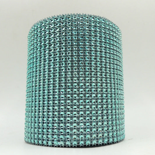 KTX-582547 Hollow Netty Diamond Bridal Bouquet Jewelry Decoration with Steel Drill Snowflake Accents