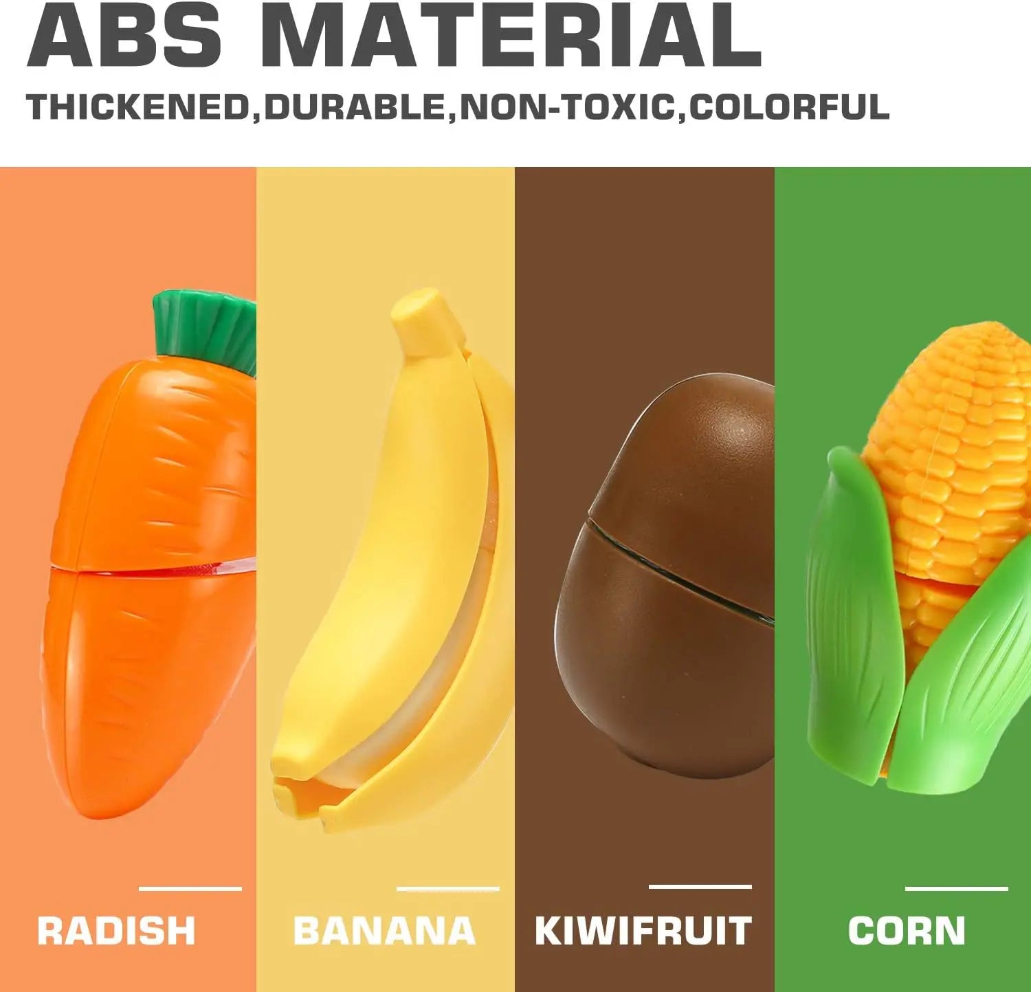 KTX-582547 Kid's Pretend Play Cutting Fruits and Vegetables Food Toy Set for Ages 2-13