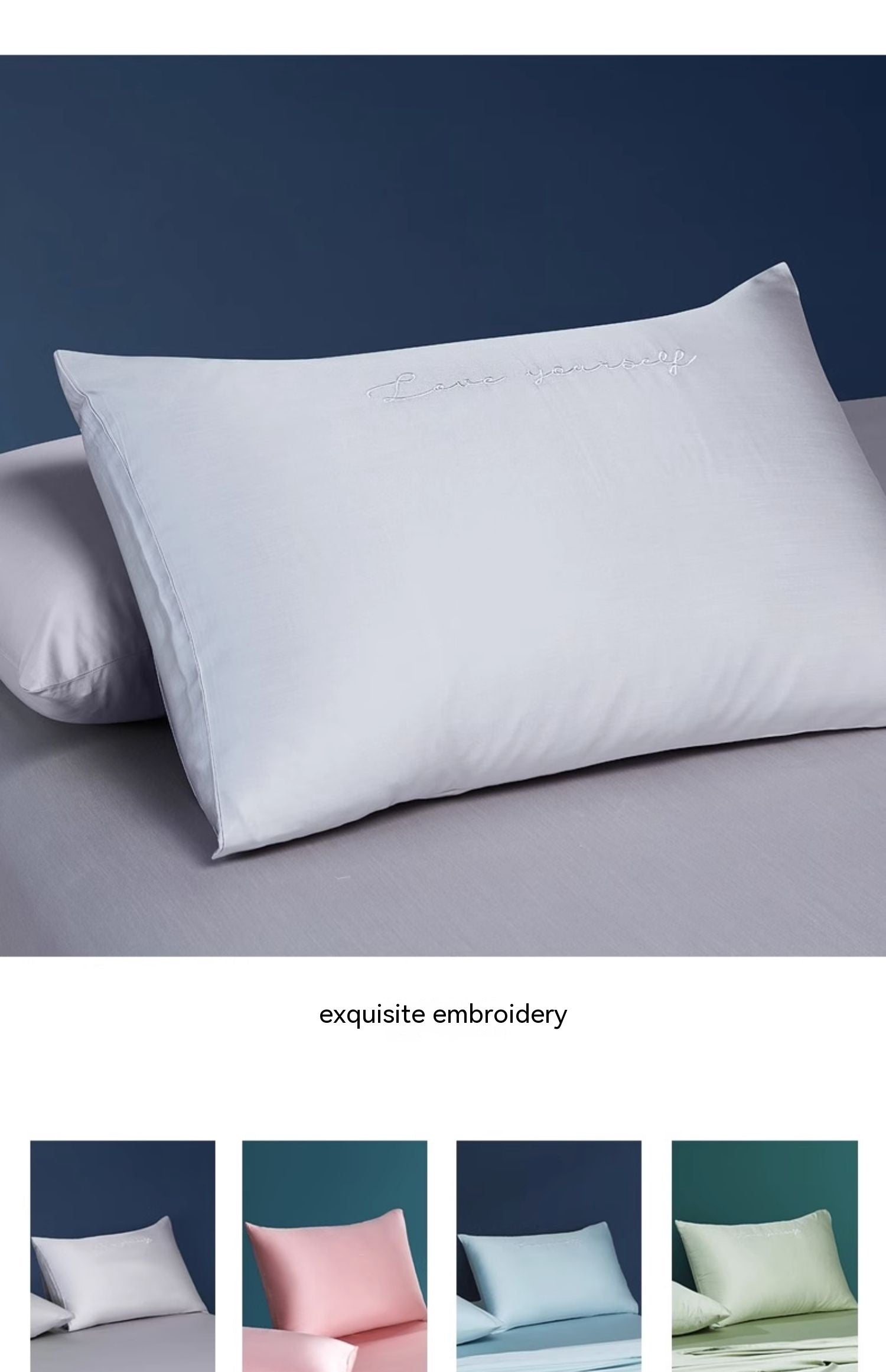 KTX-582675 60s Tencel Lyocell Fiber Short Pillowcase 50CMX70CM, 1 Pair for Single Pillow