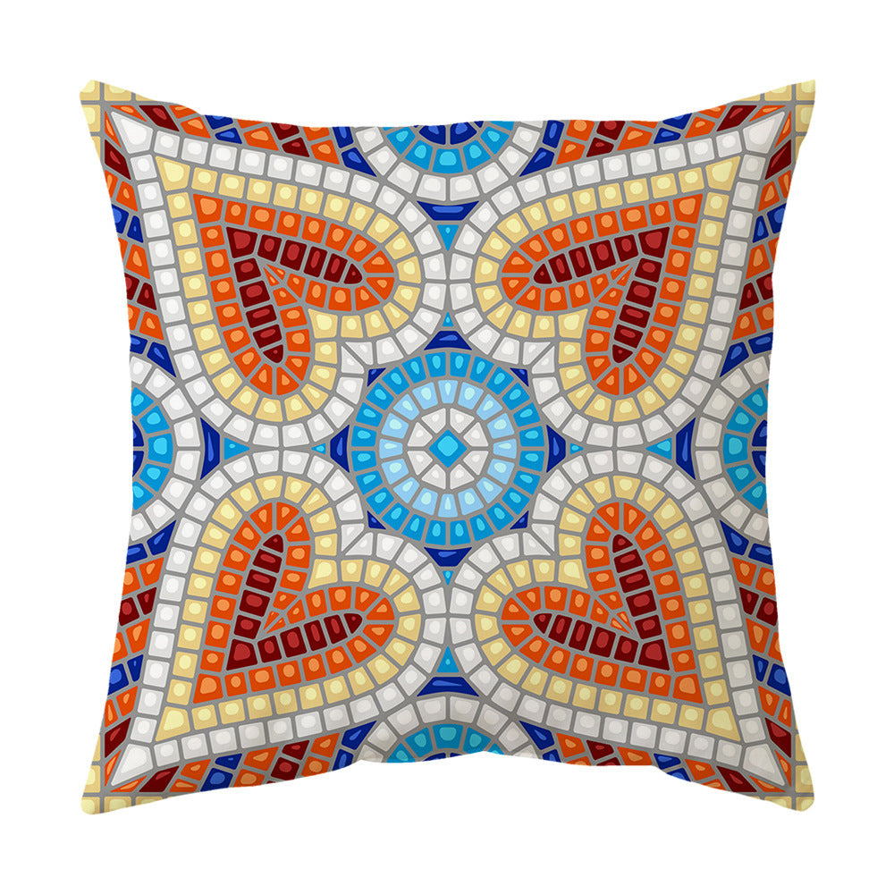 KTX-583699 Gray Simple Pattern Printed Pillowcase, 45x45cm Modern Design, Soft PP Cotton